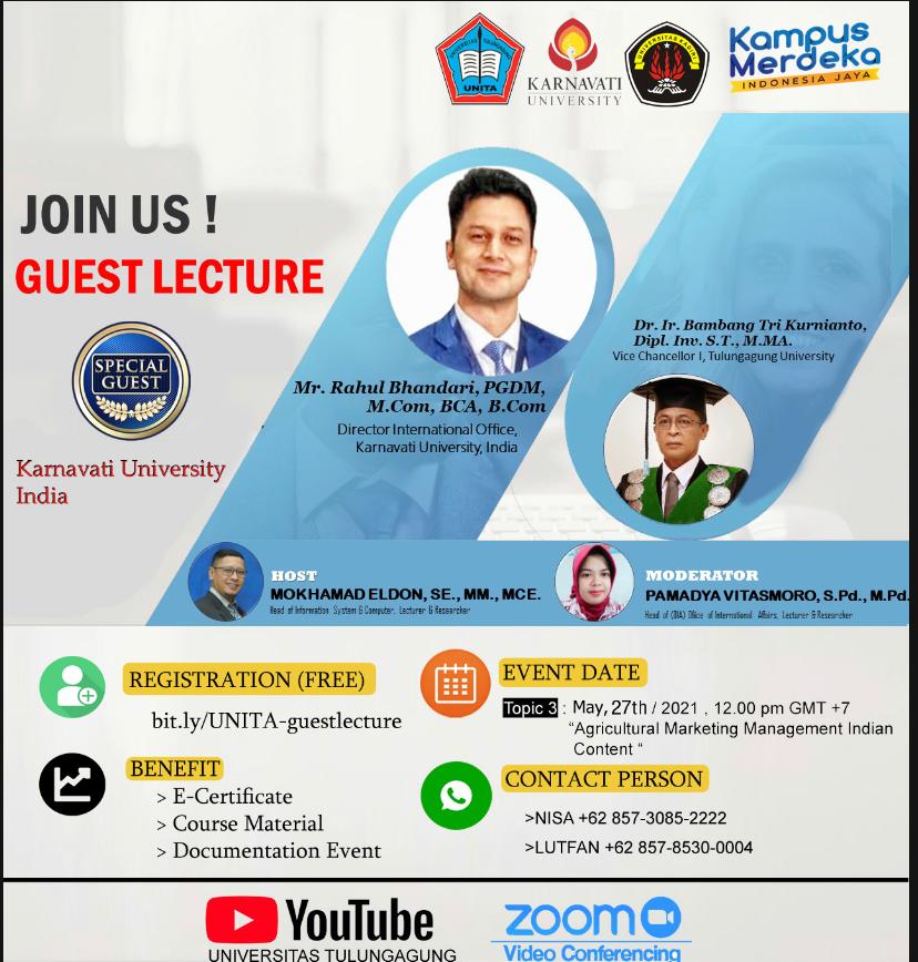 International Guest Lecture #3 Topic Agricurtural Marketing Management Indian Content 